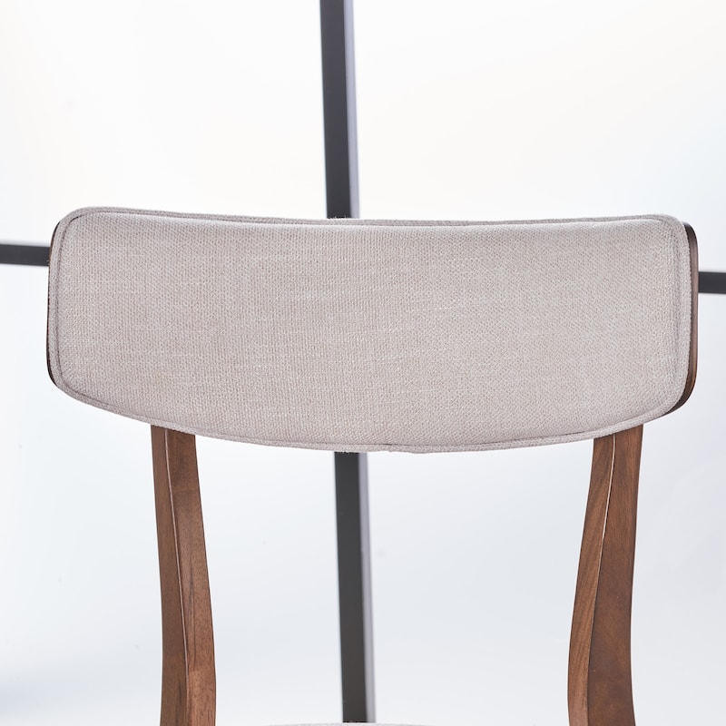 Chazz Mid-Century Modern Upholstered Rubberwood Dining Chairs (Set of 2) by Christopher Knight Home