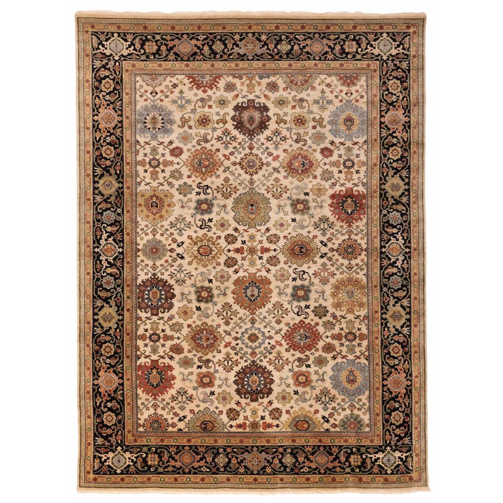 ECARPETGALLERY Hand-knotted Jules Sultane Ivory Wool Rug - 8'11 x 12'0