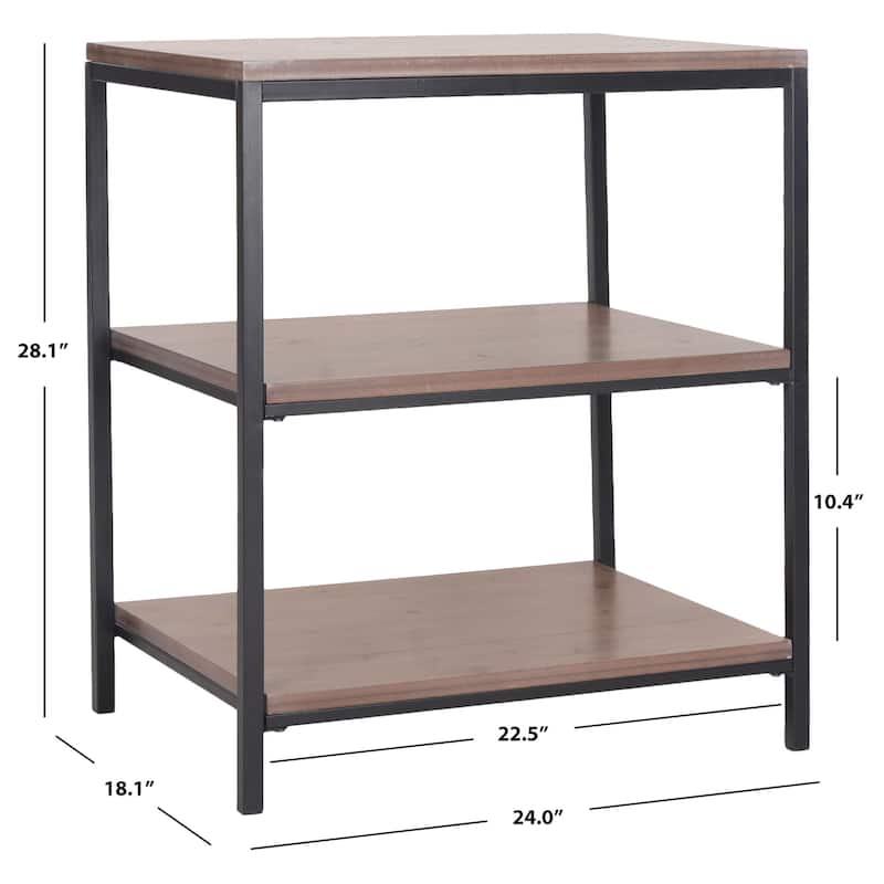 SAFAVIEH Mai Dark Teal Shelf Unit - 24" x 18.1" x 28.1" - 24Wx18Dx28H