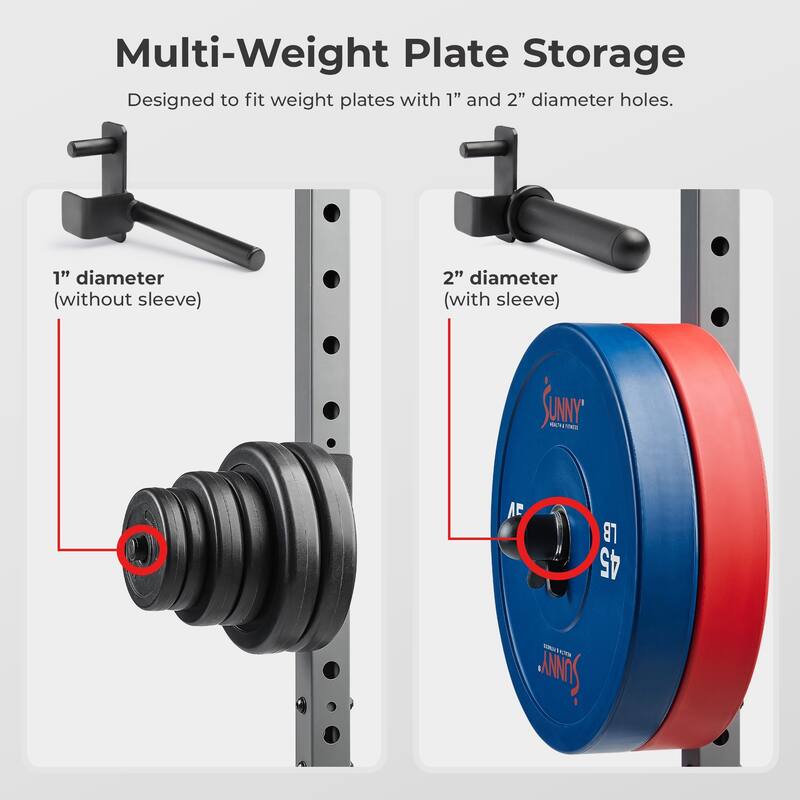 Adjustable Weight Plate Storage Rack Attachment XFA010 - Black - 11 x 5.7 x 4.3 Inches