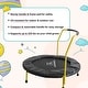 preview thumbnail 5 of 5, 36'' Space Saving & UV-Resistant Kids Trampoline with Handle & Removable Legs - Black