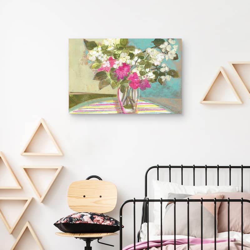 Apple Blossoms Blue by Maret Hensick Canvas Art Print