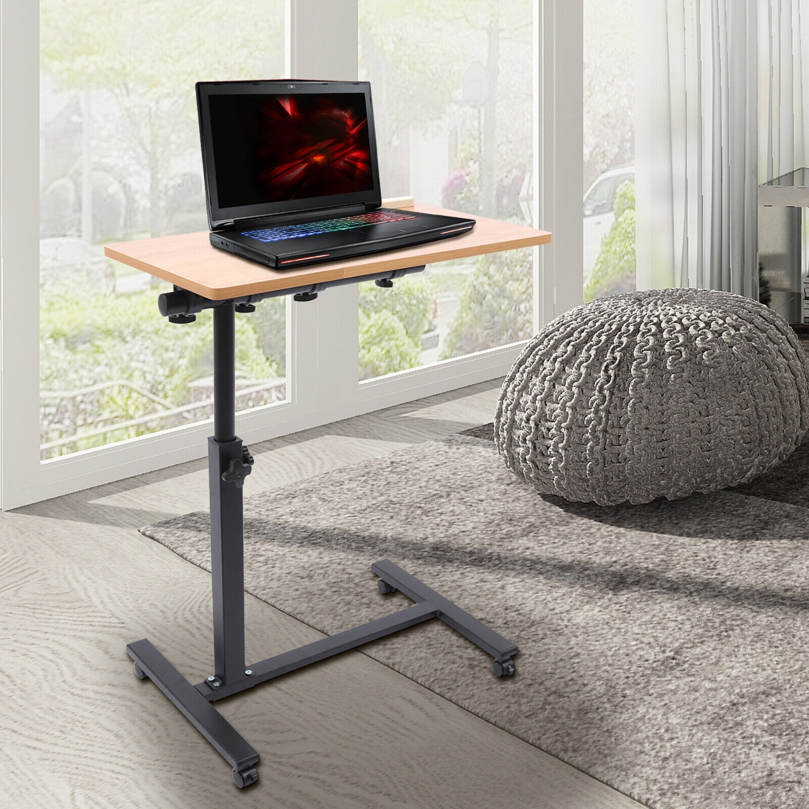 Portable rolling laptop desk hot sale