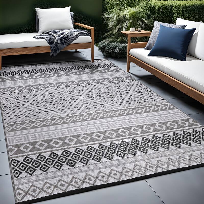 Beverly Rug Boho Outdoor Rug Waterproof for Patio, RV Camping