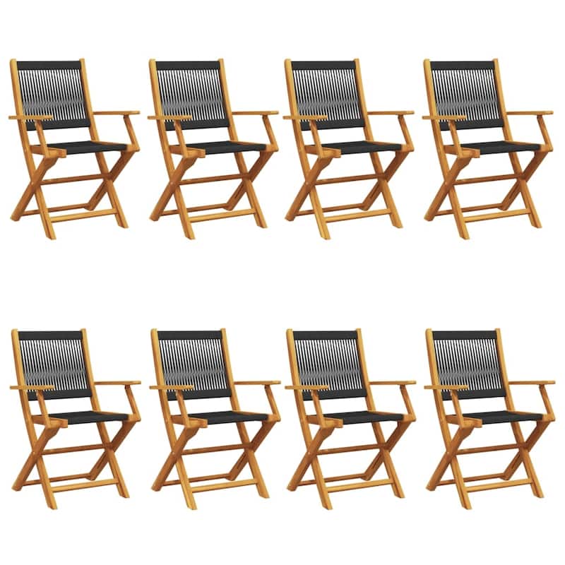 vidaXL Folding Patio Chairs Outdoor Garden Seating Furniture Solid Wood Acacia