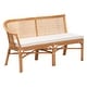 preview thumbnail 3 of 7, Adede 2-Piece Natural Rattan Corner Bench Set - Handwoven Wicker L-Shaped Dining Nook Seating, Boho Coastal Set