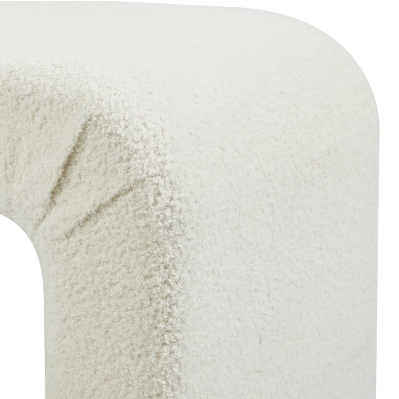 Adeco Velvet Footrest Ottoman for Living Room Bedroom