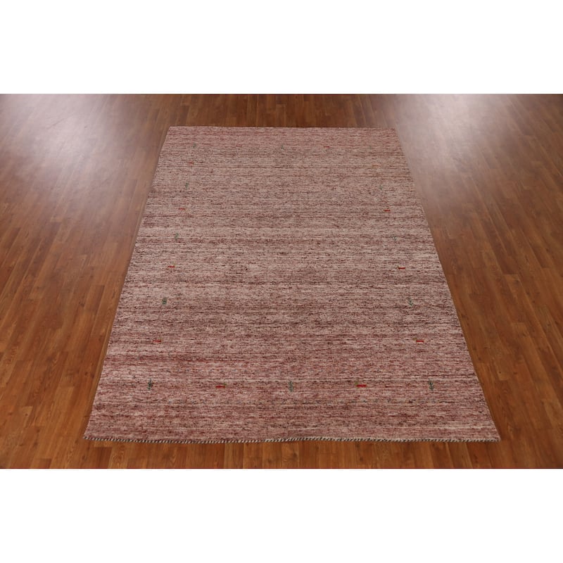 Gabbeh Indian Area Rug Handmade Bedroom Wool Carpet - 6'1" x 8'7"