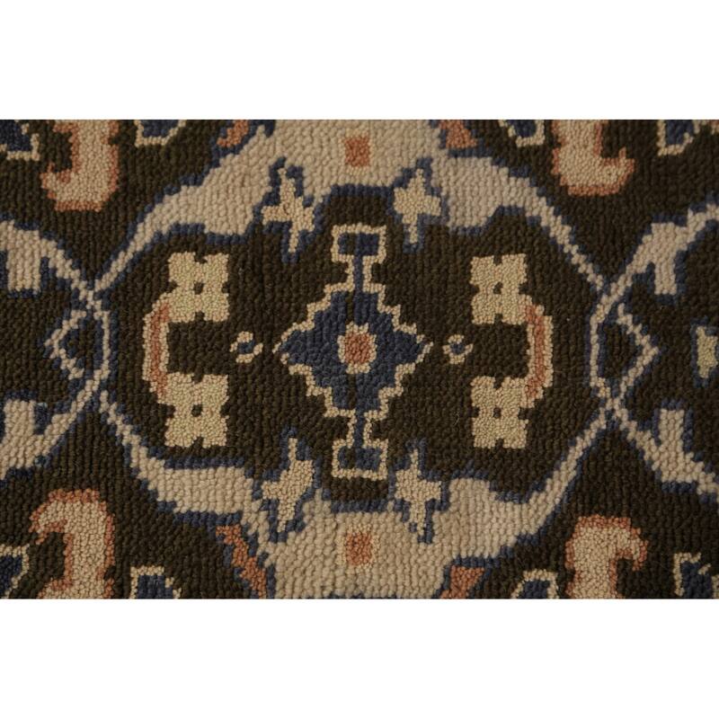 Transitional Oushak Runner Rug Handmade Wool Carpet - 2'7"x 9'10"