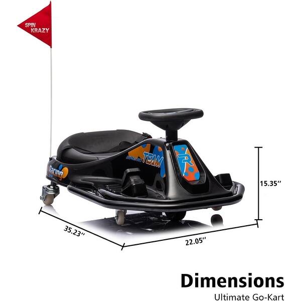 dimension image slide 1 of 6, 24V Ride On Drifting Go Kart