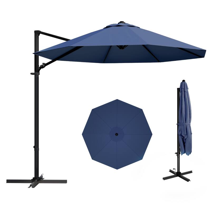 Patiowell 10FT Patio Umbrella with Push Button Tilt and Crank, Outdoor Umbrella, Multiple Colors