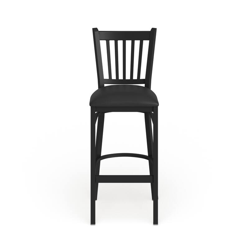 Vertical Back Metal Restaurant Barstool - 16.75"W x 18.75"D x 42"H - 16.75"W x 18.75"D x 42"H