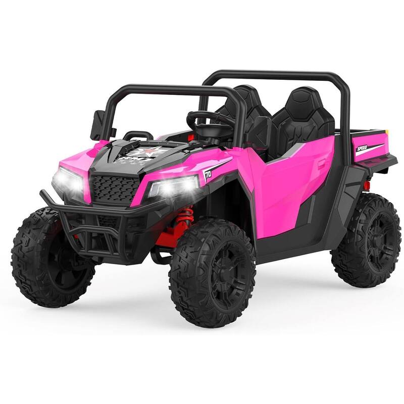 Electric 24V Ride on Dump Truck Toy with Remote for Kids Best Gift - Pink