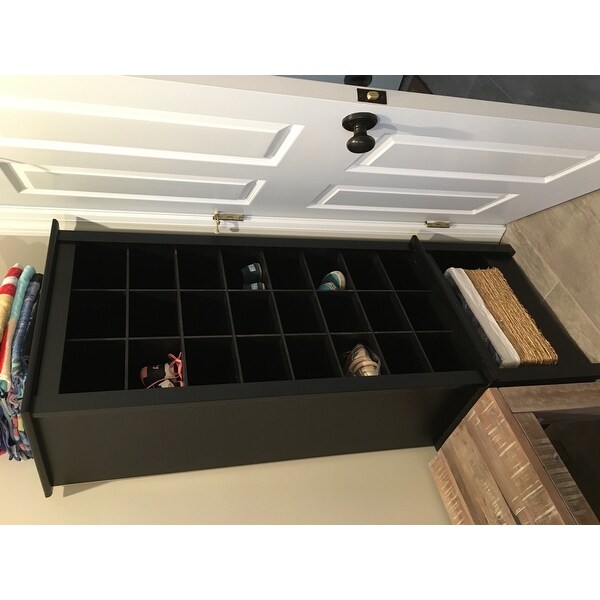 Top Product Reviews For Broadway Black Tall Shoe Cubbie Cabinet 24 Pair 24 Pair 6813674 Overstock