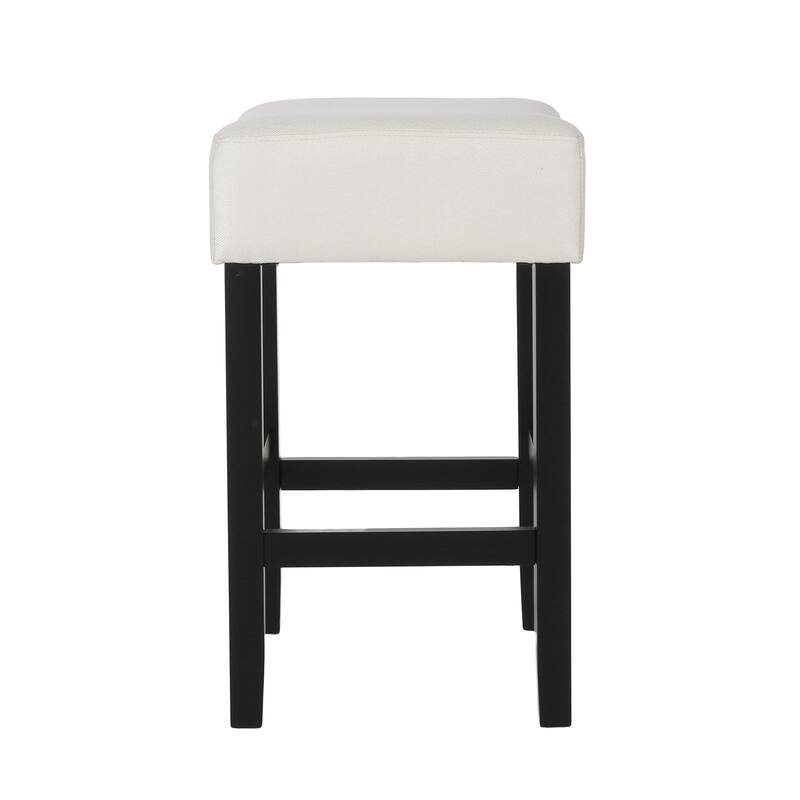 26.75" Backless Leather Counter Height Barstool Set of 2