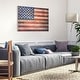 preview thumbnail 5 of 26, American Flag Print on Solid Fir Wood Plank Wall Art