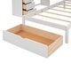 preview thumbnail 30 of 33, Full over Twin Size Solid Wood Bunk Bed with Desk, Drawers and Shelves