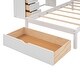 preview thumbnail 13 of 16, White Full over Twin Solid Wood Bunk Bed with Desk