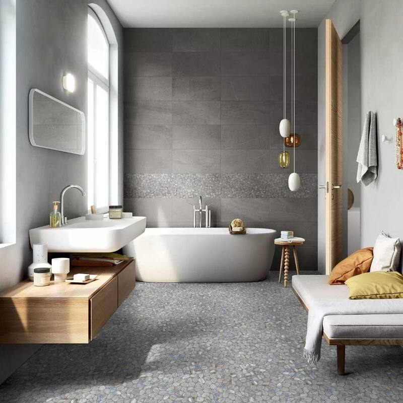 The Tile Life Recycled Cenote Pebble 13x13 Glass Floor, Wall & Backsplash Tile