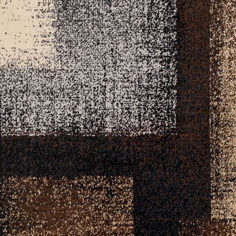 Hypatia Contemporary Brown/Grey Area Rug - 8'10" x 12'9"