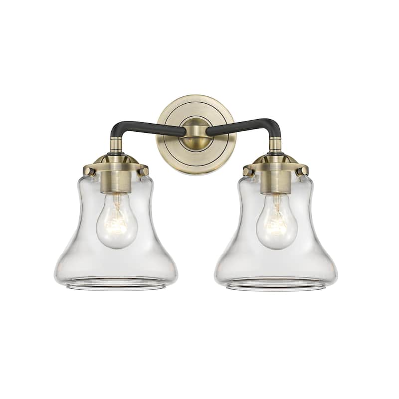 Innovations Lighting Bellmont 2 Light 14" Wide Bathroom Vanity Light - Black Antique Brass / Clear