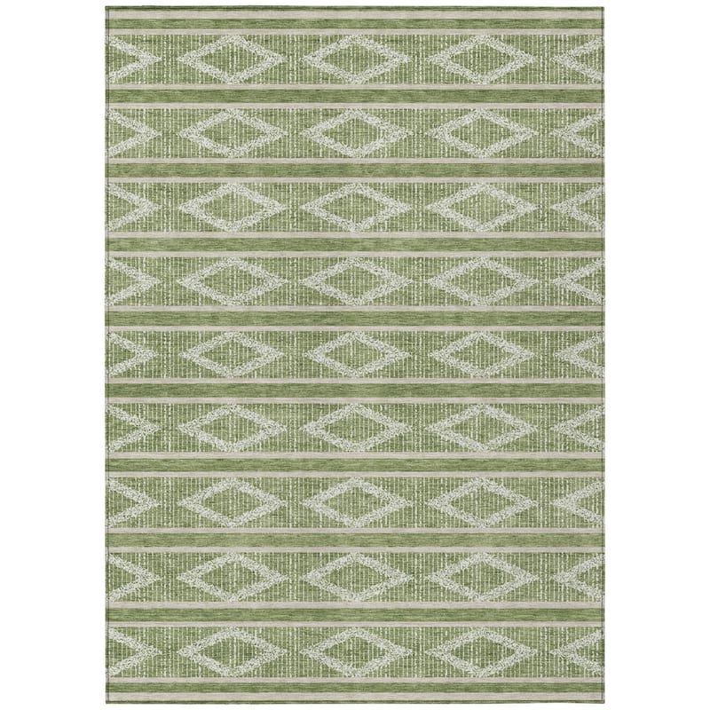 HomeRoots Geometric Transitional Rectangle Outdoor Rug