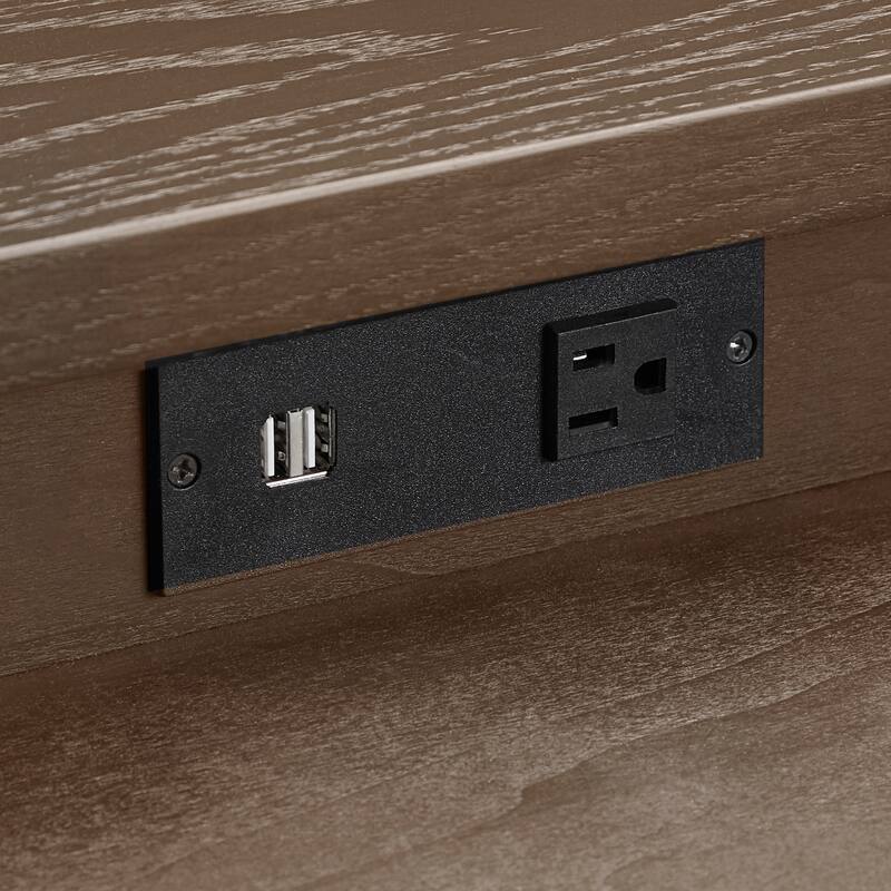 Frazer 2-Drawer Desk with Power Outlet by iNSPIRE Q Classic