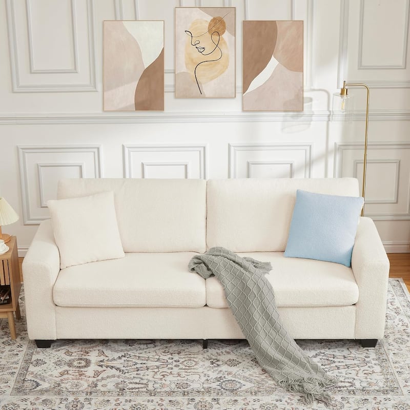 83 Inch Modern 3 Seater Sofa with Deep Seats, Comfortable Cloud Couch for Living Room