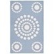 preview thumbnail 4 of 10, SAFAVIEH Handmade Kids Eftica Dots Wool Rug 4' x 6' - Blue/Ivory - Rectangle