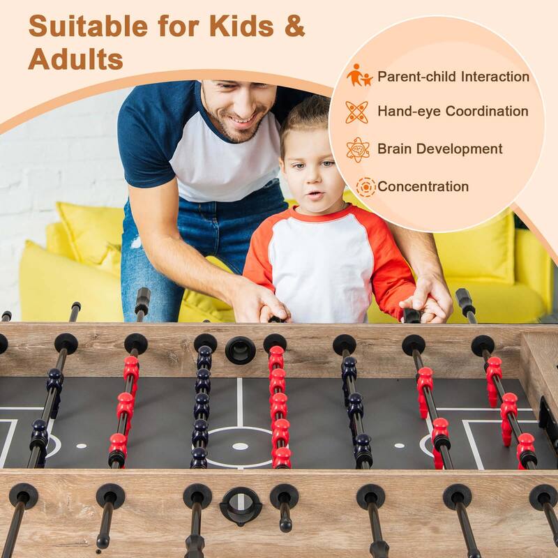 Costway 54 Inches Full Size Foosball Table with Legs 2 Balls & 2 - See Details