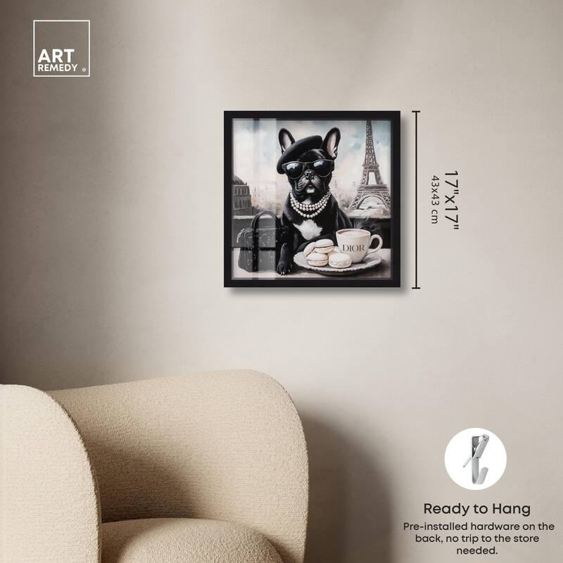 Frenchie in Paris Treats Shadowbox by Art Remedy