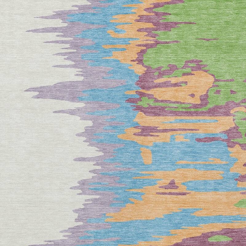 HomeRoots Abstract Transitional Rectangle Outdoor Rug