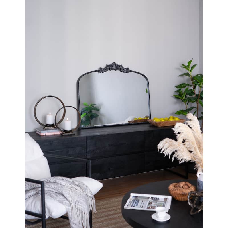 40" x 31" Classic Design Gold Arch Mirror and Baroque Inspired Frame