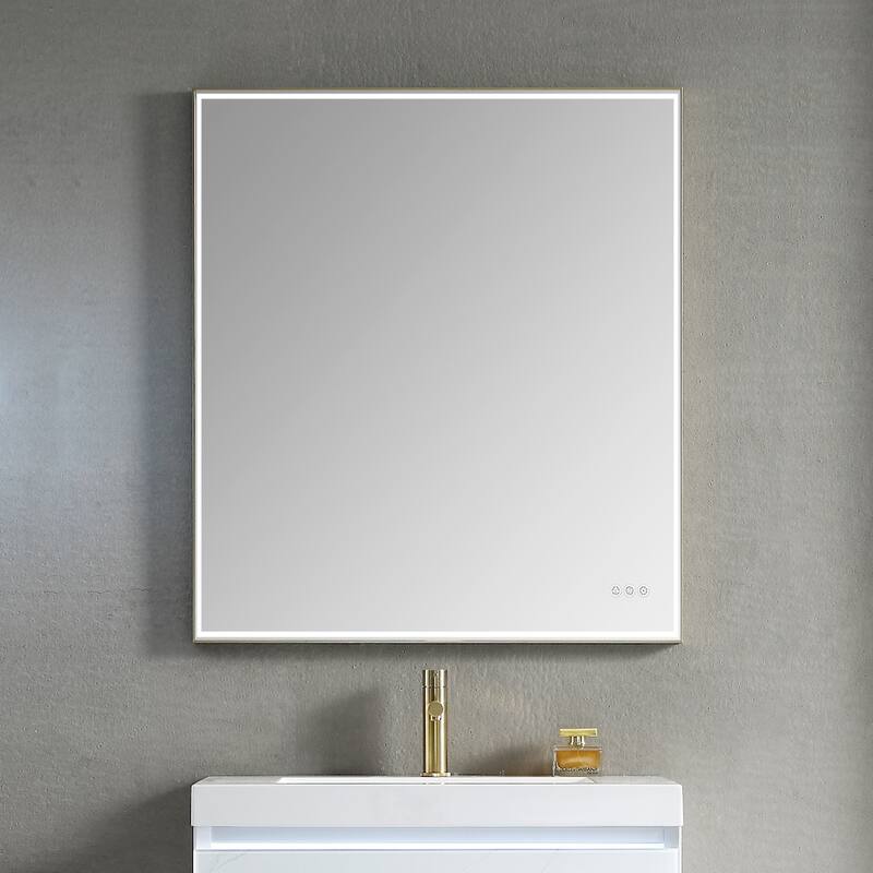 LED Lighted Floating / Wall Huang Vanity with Acrylic Sink and Comfortable Dimmed Vanity Light