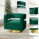 preview thumbnail 39 of 114, HULALA HOME Carisa Modern Upholstered Swivel Open-Back Barrel Chair with Golden Base