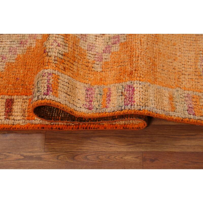 Anatolian Turkish Vintage Runner Rug Hand-Knotted Wool Carpet - 2'11"x 12'3"
