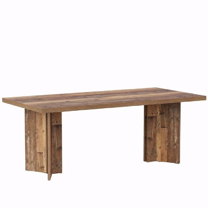 63" Farmhouse-Style Home Office Desk with Thick MDF Top and Sturdy Base