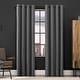 preview thumbnail 15 of 19, Scott Living Gresham Geometric Total Blackout Grommet Curtain Panel, Single Panel