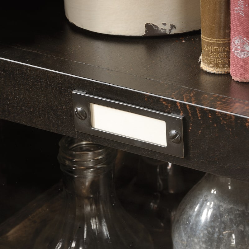 Wood Fireplace Credenza for TVs up to 60", Brown - 38.07" W x 19.45" D x 29.76" H