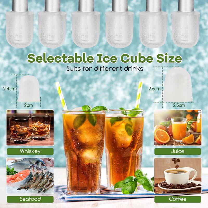Costway Countertop Ice Maker Portable Ice Making Machine 6-13 Mins 9 - See Details