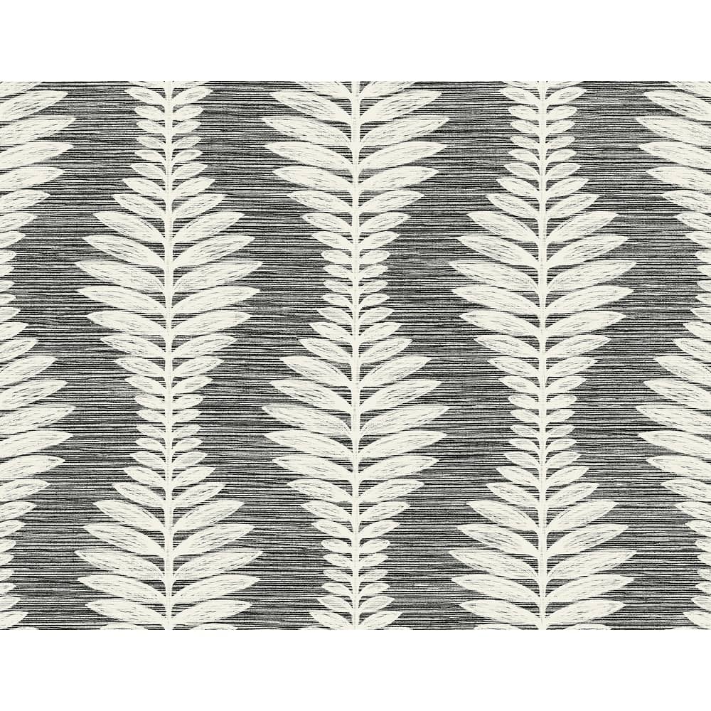 Lillian August Carina Leaf Ogee Embossed Vinyl Unpasted Wallpaper