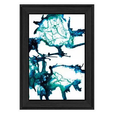 TrendyDecor4U Coastal "Ocean Living 1" Framed Print Wall Art