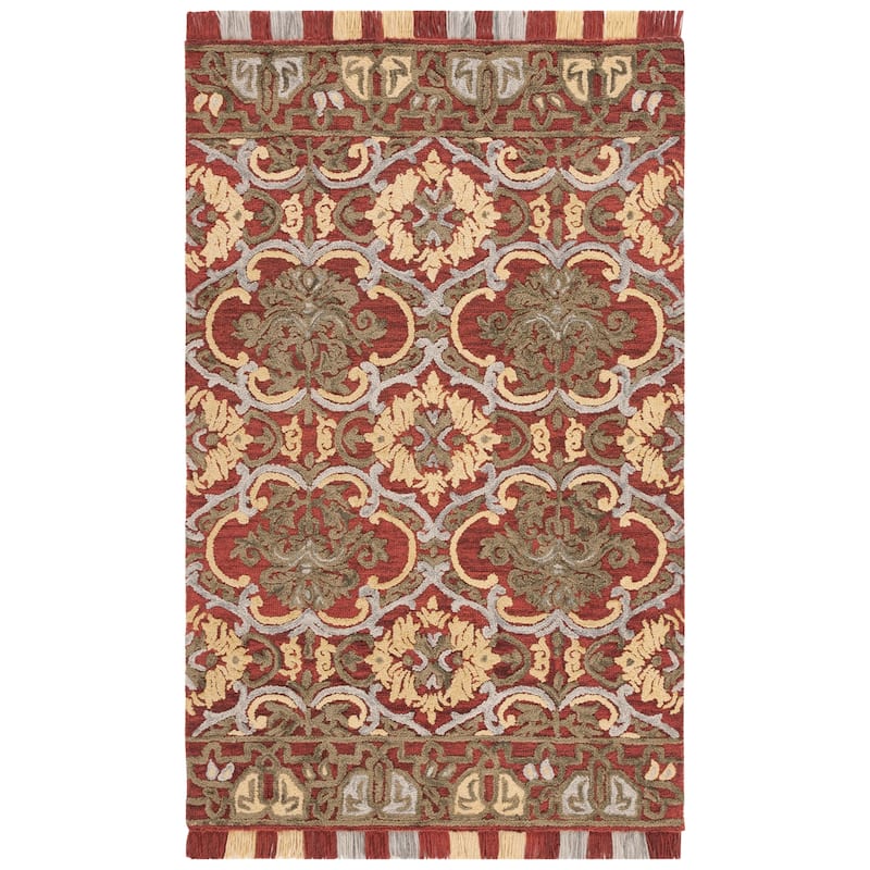 SAFAVIEH Handmade Blossom Parthenia Floral Wool Rug