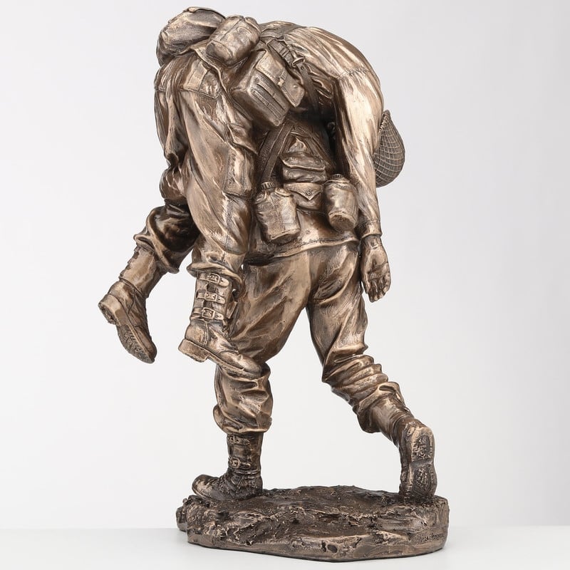 9.45 inches Height Cold Cast Bronze No Soldier Left Behind Bronze Finish Figurine
