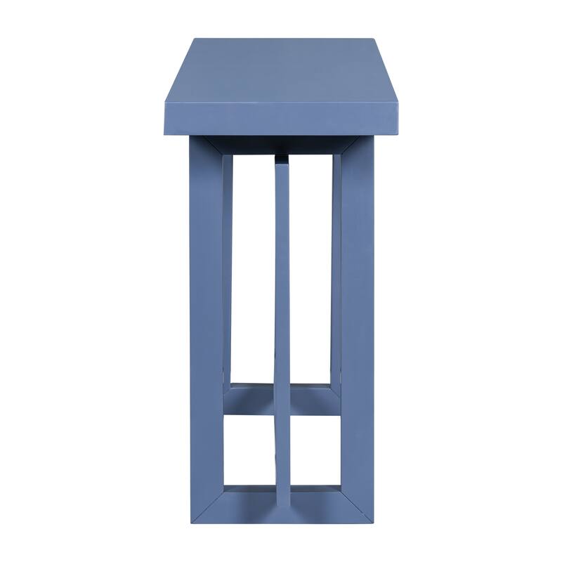Contemporary Extra Long Console Table with Wood Top