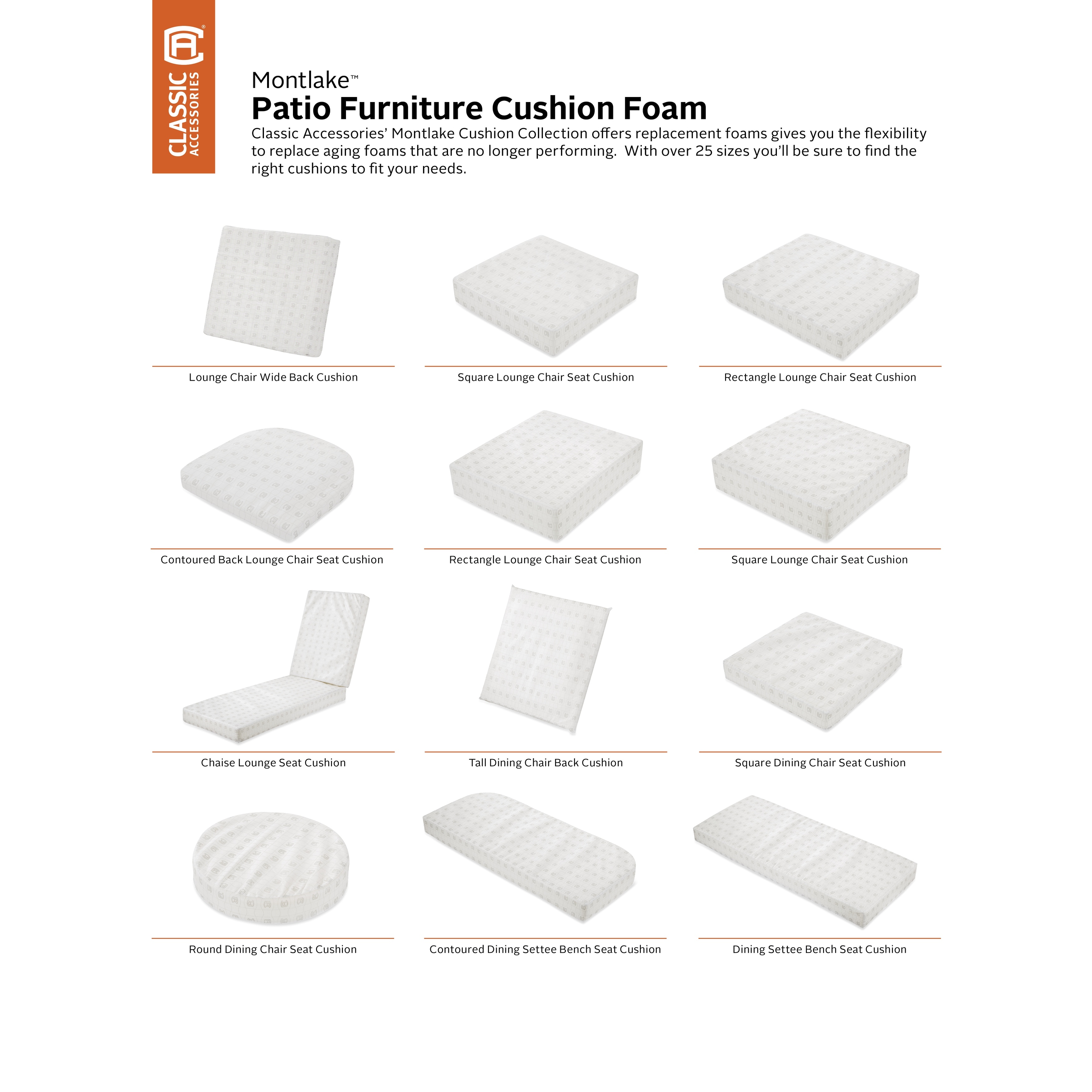 Classic Accessories Patio Lounge Chair Pillow Back Cushion Foam On Sale Bed Bath Beyond 33248724
