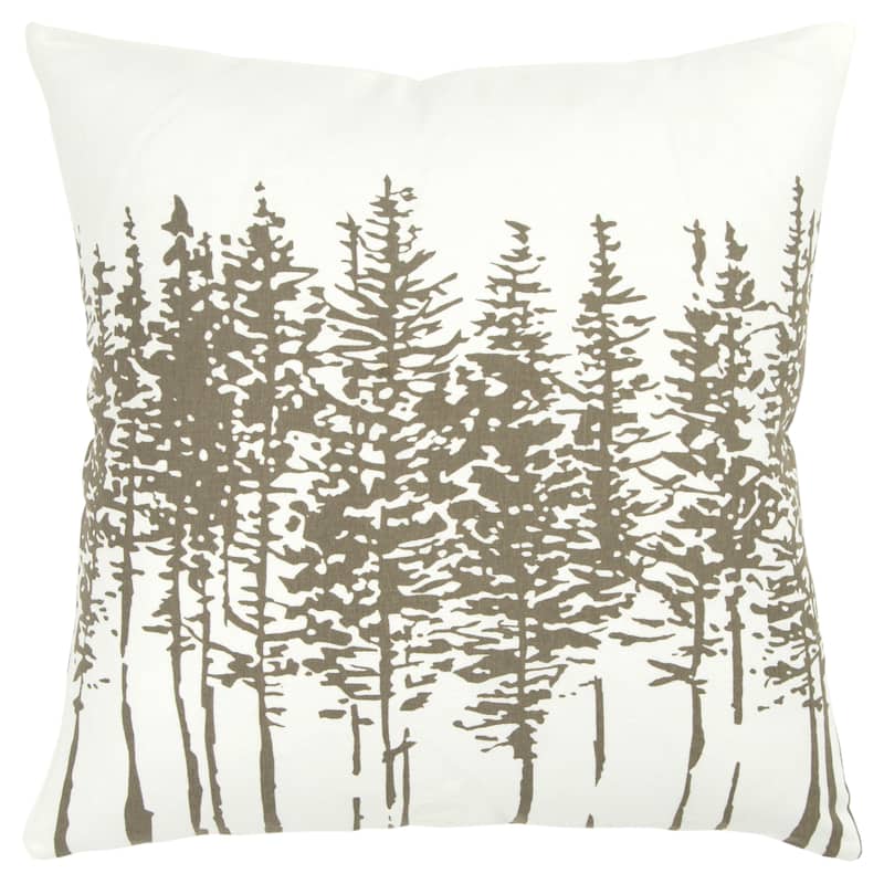 Rizzy Home Cotton Nubby Woven Throw Pillow - Green