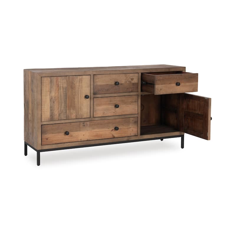 Dita Reclaimed Pine Wood Sideboard Buffet by Kosas Home