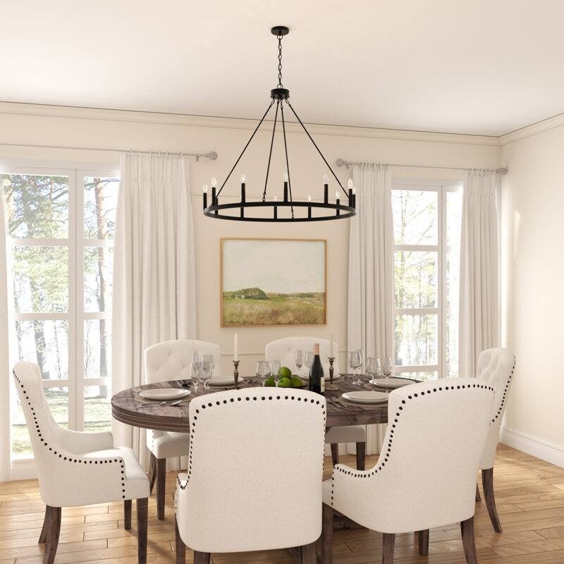 Acroma 12-light Modern Farmhouse Candle-Style Ceiling Lighting for Dining Room