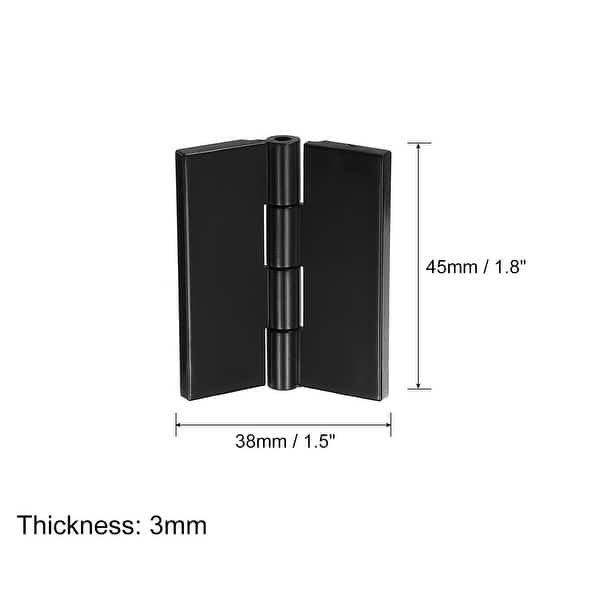 10Pcs Acrylic Hinges Mini Hardware Folding Hinge for Box Black Bed